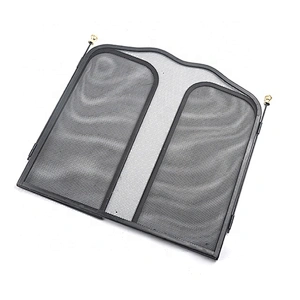 Wholesale Home And Garden Simple Design Black Metal Thick Mesh Fireplace Safety Screen