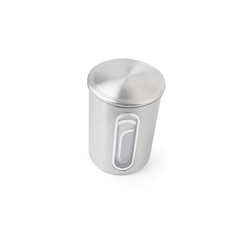 stainless steel jar airtight sealed metal vacuum container kitchen coffee tea canister