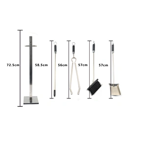 4pcs  outdoor metal fireplace tool set with stainless steel handle