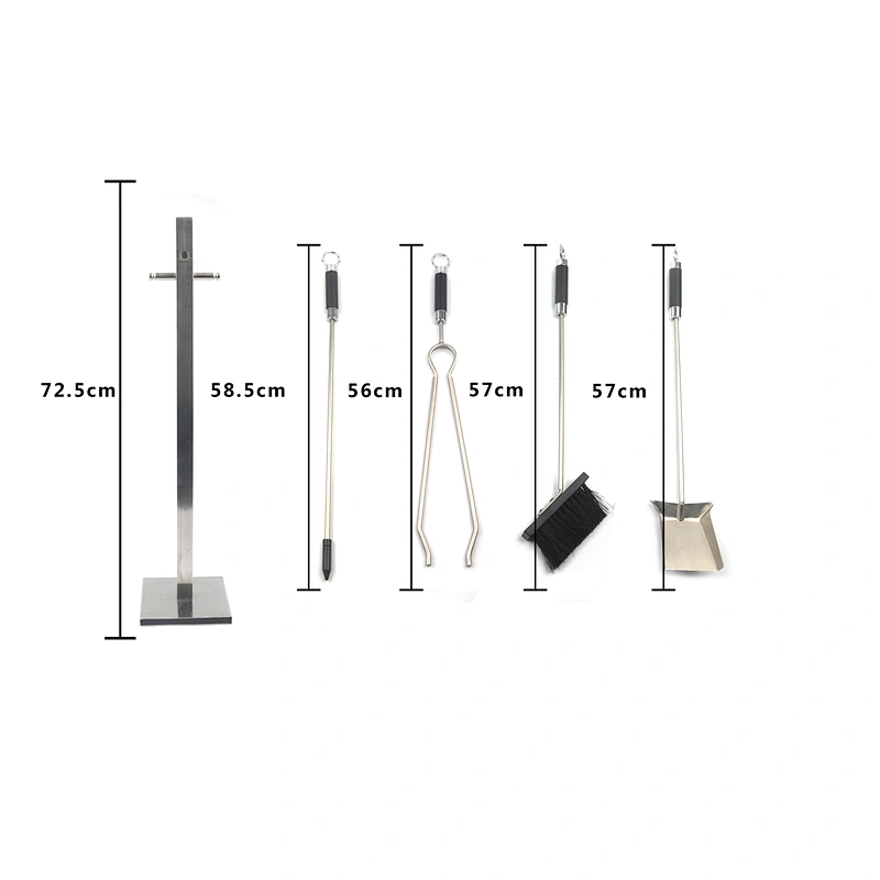 4pcs  outdoor metal fireplace tool set with stainless steel handle