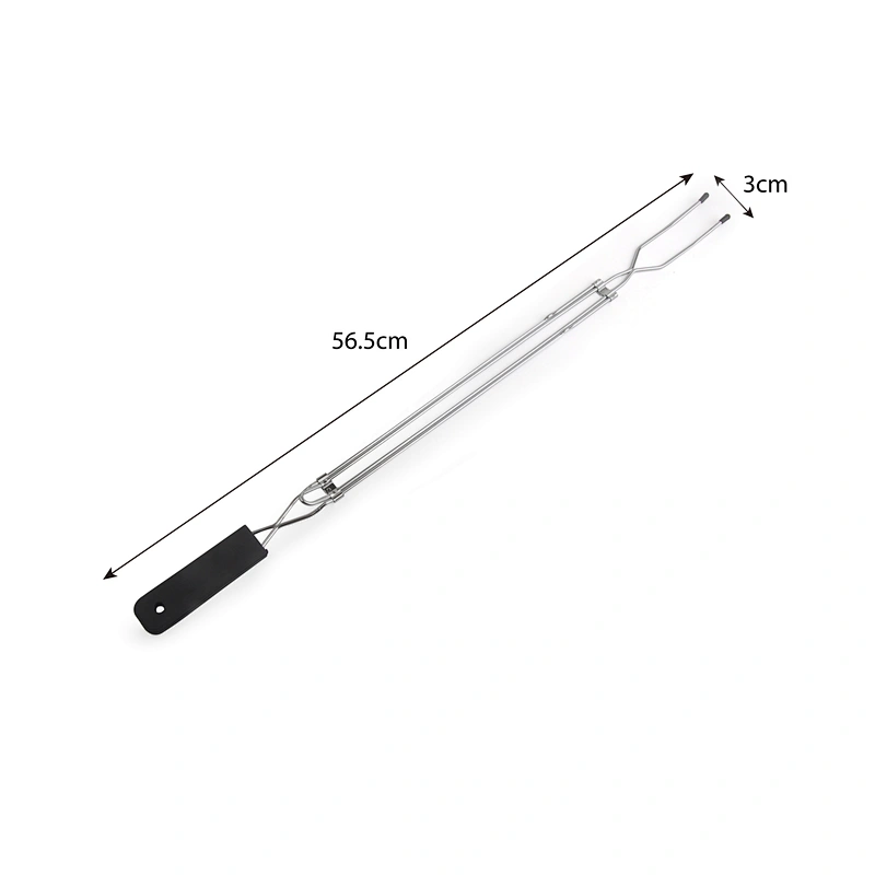 Set Roasting Forks with Bag Camping Hot Dog Telescoping Sticks Skewers BBQ Forks Stainless Steel