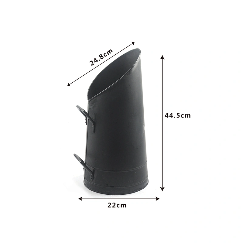 fireplace accessory tool coal hod bucket with brass handle