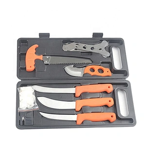 8 pcs Outdoor Camping Hunting Fishing  Mulit Tools Knife Set with Carry Case