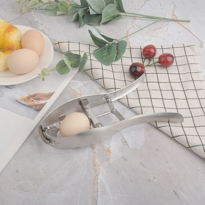 Amazon new type stainless steel kitchen gadgets egg tools egg opener eggshell cutter cracker
