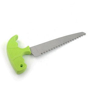 2019 hot selling   green handle  stainless steel wood cutting saws