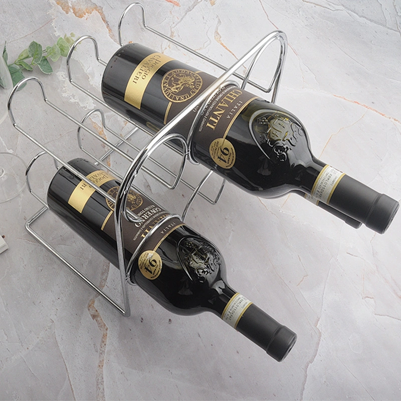 6 Bottle Wall Mounted Towel Champagne Storage Holder Black Metal Wall Hanging Wine Rack
