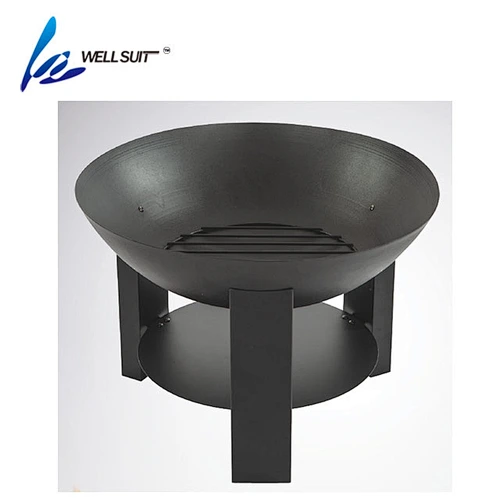 Iron Fire pit with bottom plate