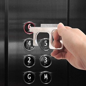 Fashionable Promotion Metal Key holder Long Shopping Cheap no touch Key chain