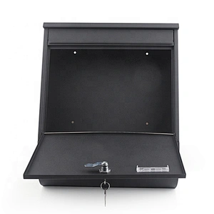 popular  apartment german black  iron with powder coating outdoor smart parcel mailbox