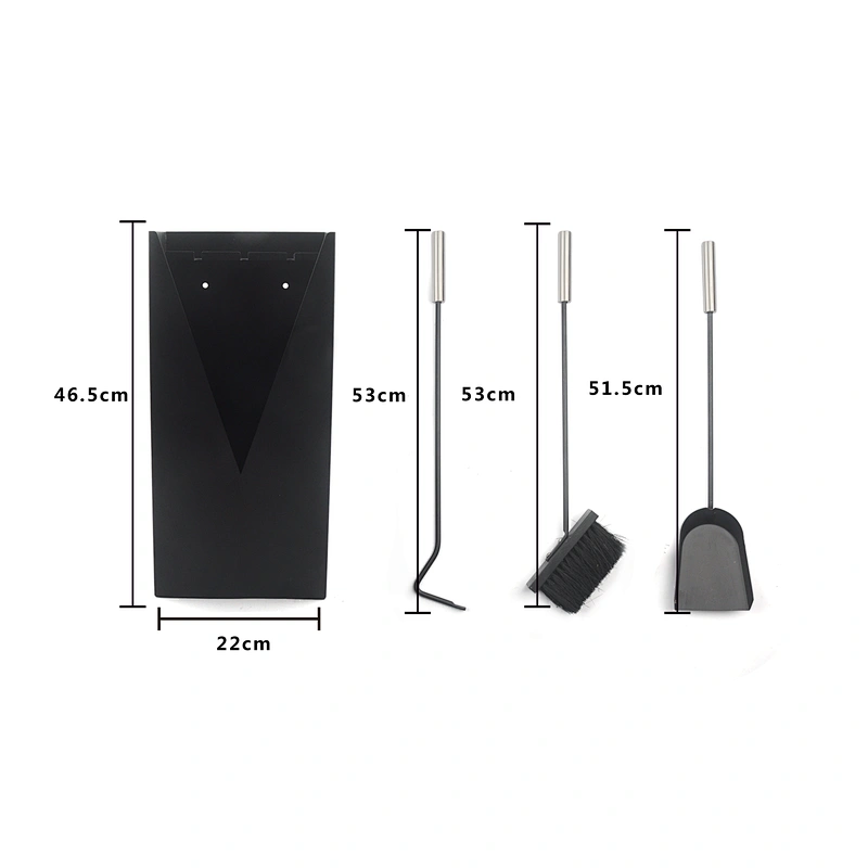 High Quality garden fireplace Black Metal Fireplace Tools Set For Sale