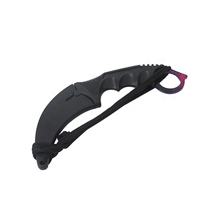 Red Color CS Shape  Stainless Steel Blade Folding Pocket Knife