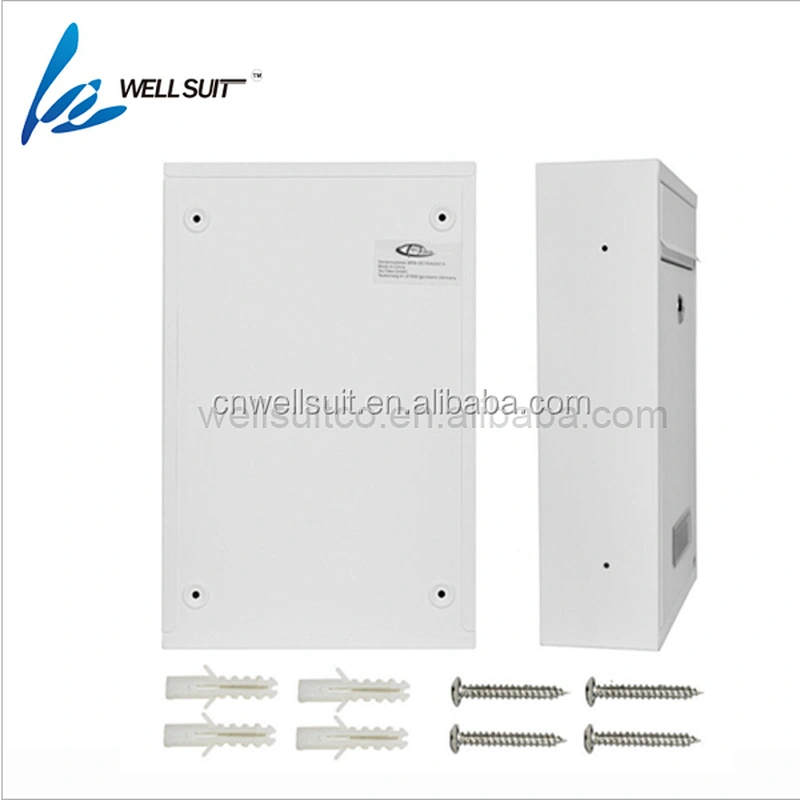 Small Size Wall Mounted Mailbox Lockable with Retrieval Door & Newspaper Roll Stainless Steel