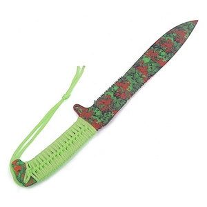 3D Customized Printing Decoration Blade Survival Camping Machete Knife with Paracord