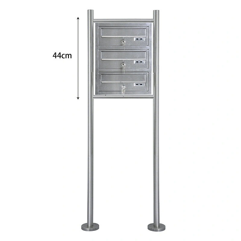 Wrought Stainless Steel Free Standing Residential Mailboxes With Posts