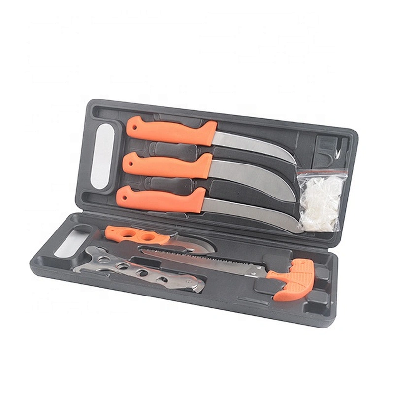 8 pcs Outdoor Camping Hunting Fishing  Mulit Tools Knife Set with Carry Case