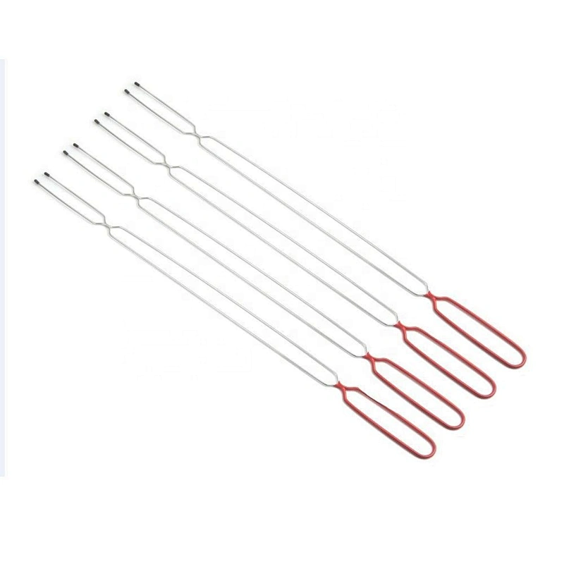 Custom Stainless Steel Double Prongs Barbecue Roasting Fork For Shish Kebab Skewers