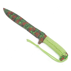 3D Customized Printing Decoration Blade Survival Camping Machete Knife with Paracord
