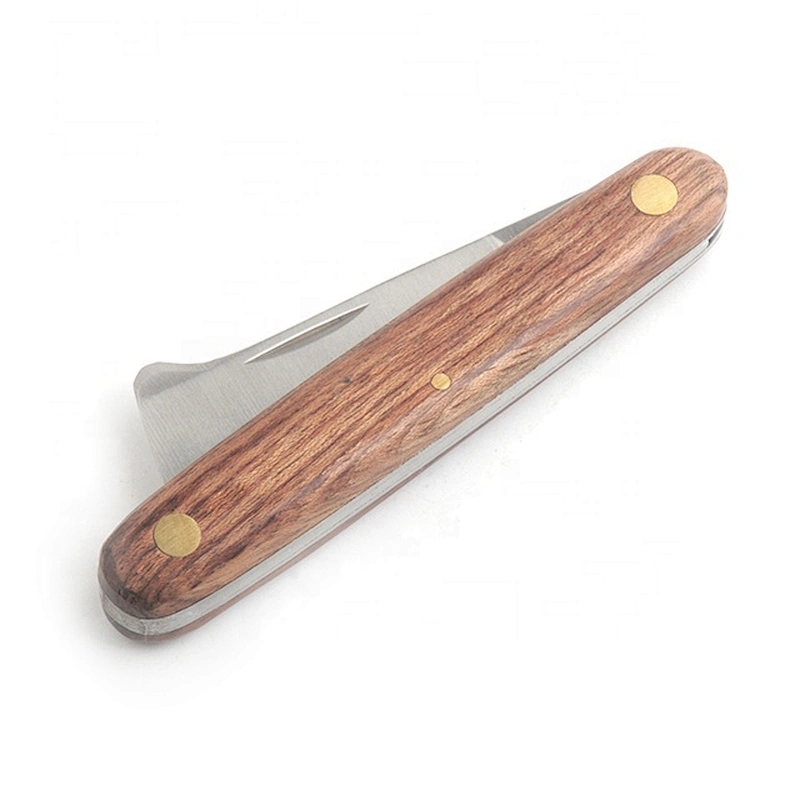 Wood Handle Stainless Steel Folding Knife for grafting trees