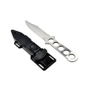 All Stainless Steel Blade Handle Diving Knife with ABS Sheath