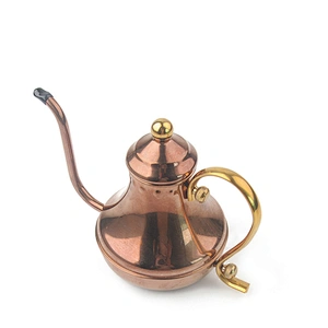 wholesale metal Copper Stainless Steel Copper Gooseneck Tea Kettle Court Teapot