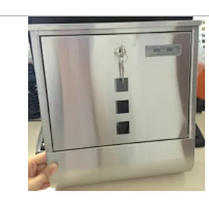 Stainless steel Waterproof  High Security Steel Locking Wall Mounted Mailbox-Office Comment Letter Deposit, Drop Box