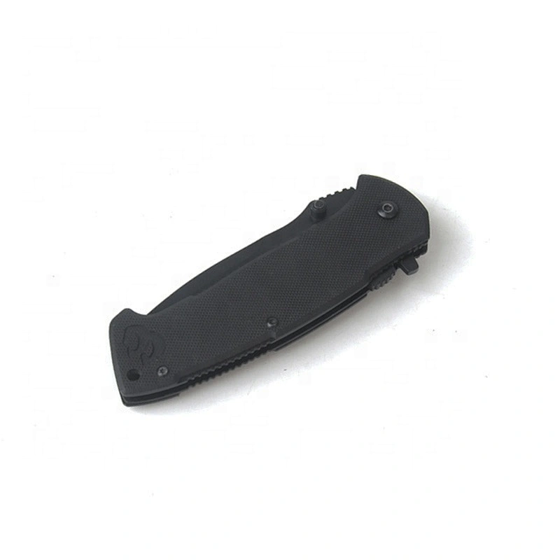 Portable folding utility pocket knife with black coating