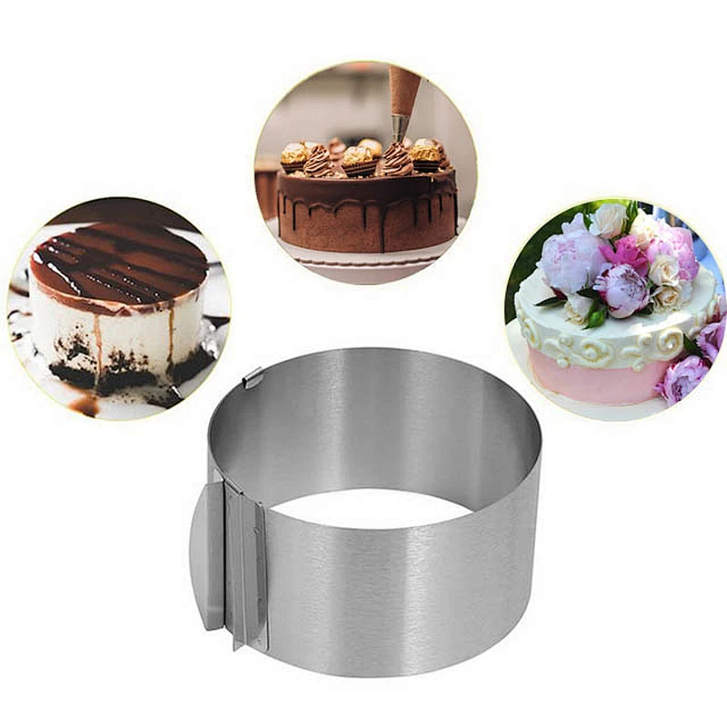Hot sales adjustable size 6 to 12inch cake mould baking tools cake ring for kitchen bakeware