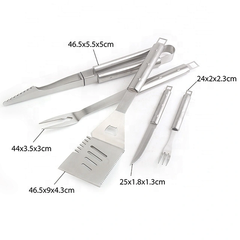 Heavy Duty 4 Piece Stainless Steel BBQ Tool Set
