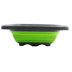 Fruit vegetable strainer space saved collapsible colander with handle