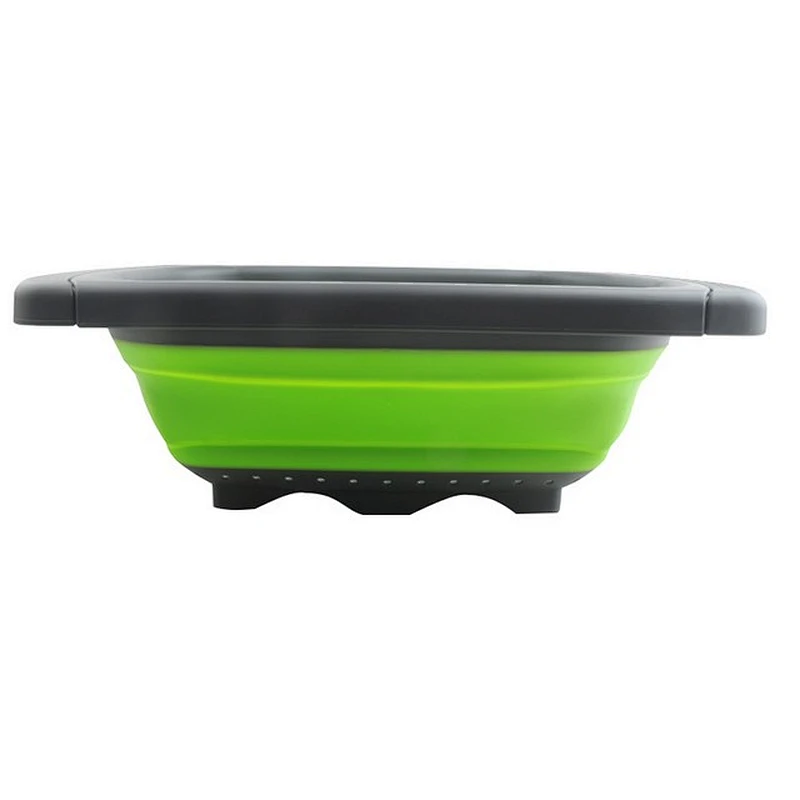 Fruit vegetable strainer space saved collapsible colander with handle