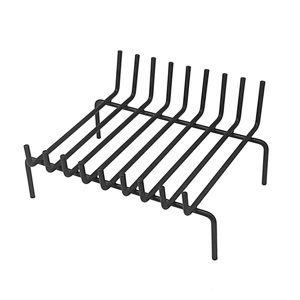 Iron With Black Powder Coating Fireplace Grate With Ash Tray Set