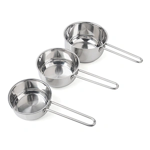 Best supplier durable long handle mixing bowl set chocolate melting bowl