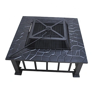 New square  metal  large burner kit  table cooking  grill fire pit outdoor