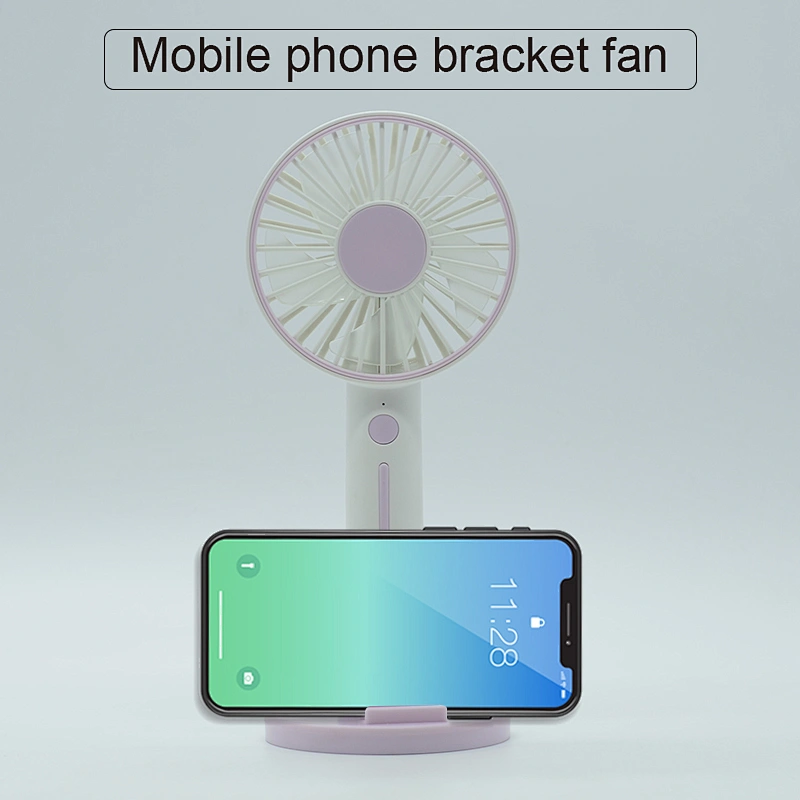 USB Fan Desk Handheld Air Cooling with high quality Fan Mobile phone holder Stand Desktop Rechargeable Fan