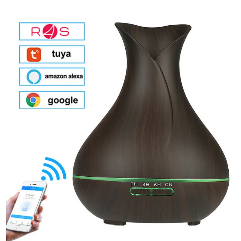 700ml Best Rated Smart Essential Oil Diffuser Ultrasonic Humidifier Air Diffuser Intelligent WiFi Auto Diffuser