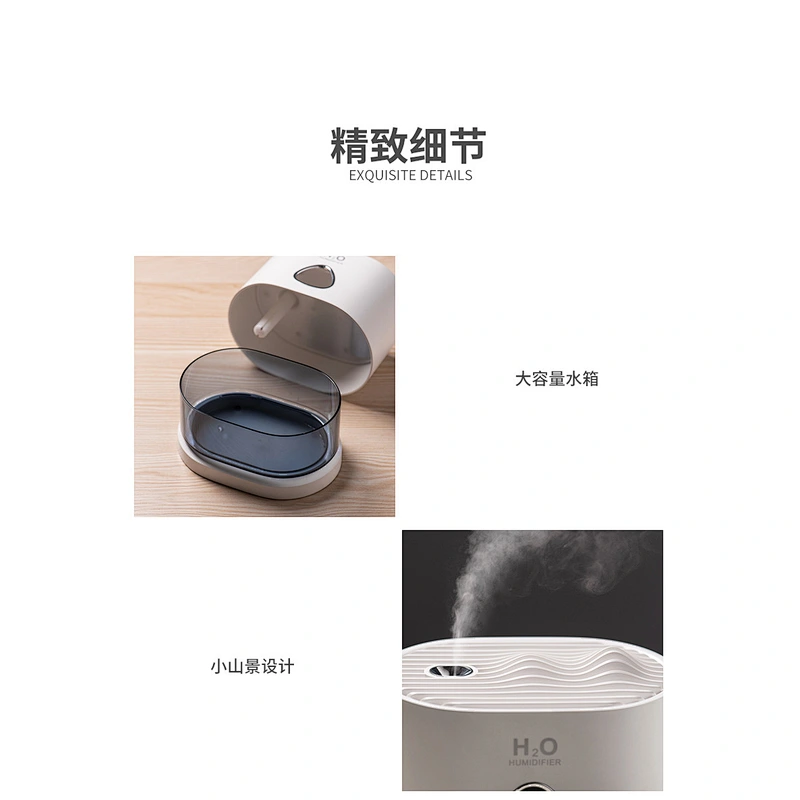 Mini Portable Modern LED Night Light 500ml Hotel Air Humidifier