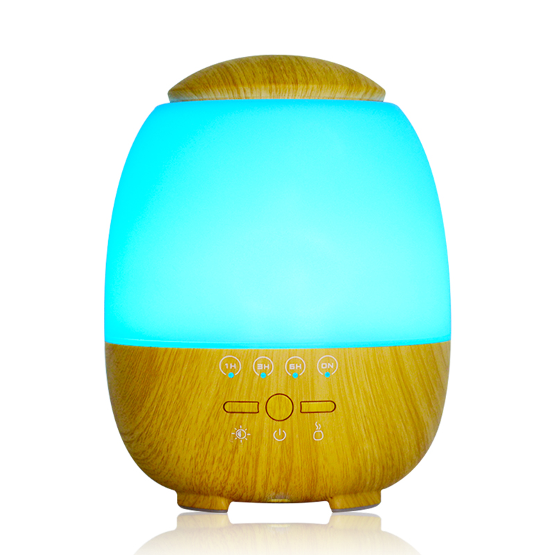 Electric Aroma Essential Oil Diffuser Ultrasonic Air Humidifier Wood Grain Aroma Diffuser With LED Lights