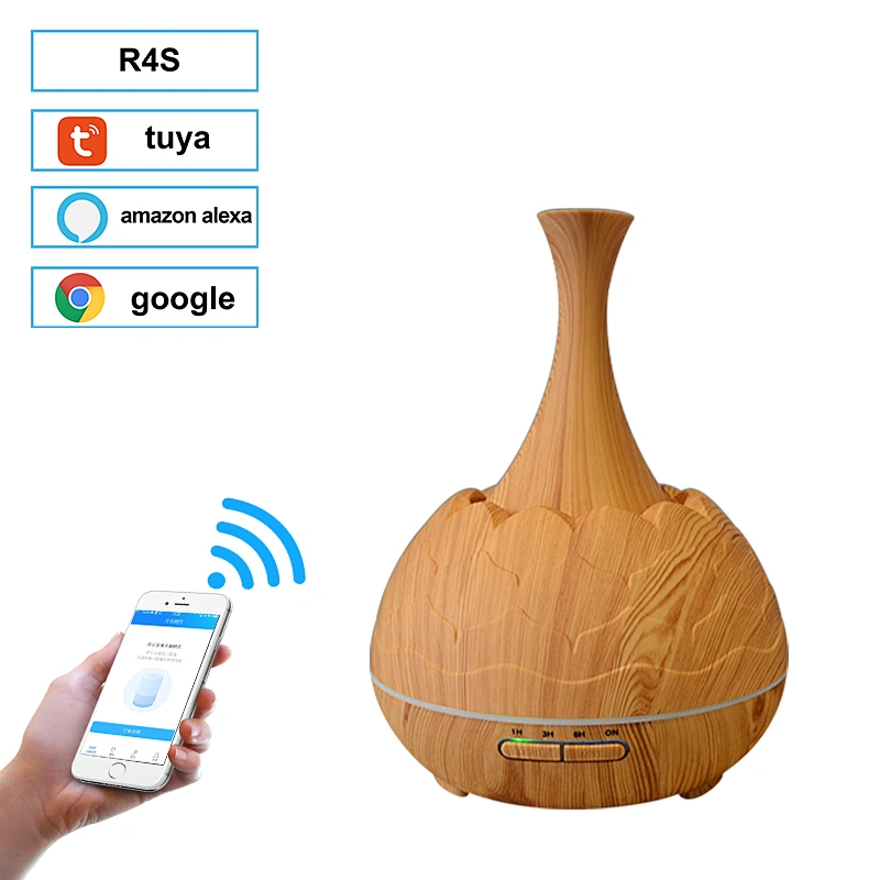 New Electric Smart Oil Diffuser Wood grain Fragrance Diffuser and Home Decorative Air Humidifier