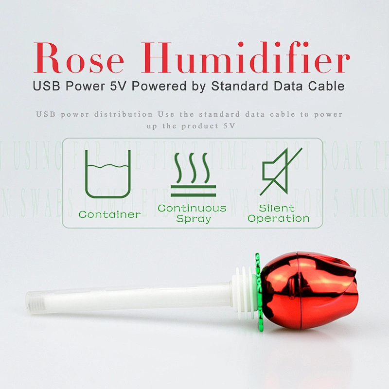 New Design Rose Humidifier Electric USB Humidifier Portable Car Diffuser for Kid