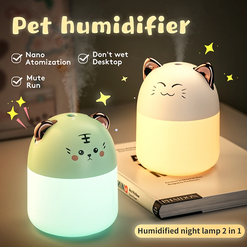 Portable H2O Spray Mist Air  Freshener Smart Aroma Essential Oil Diffuser USB Air Humidifier With Night Light