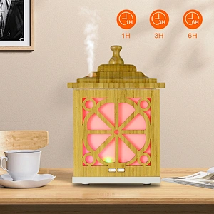 Wood Essential aroma diffuser Ultrasonic Diffusers Cool Mist Humidifier with led night light