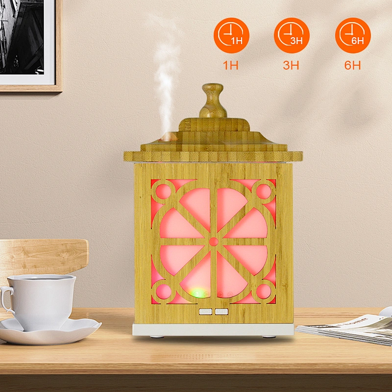 Wood Essential aroma diffuser Ultrasonic Diffusers Cool Mist Humidifier with led night light