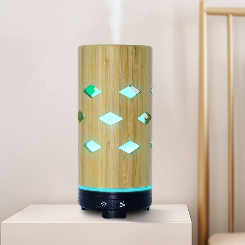 120ml Bamboo Material Essential Oil Diffuser Aroma Diffuser Ultrasonic Humidifier