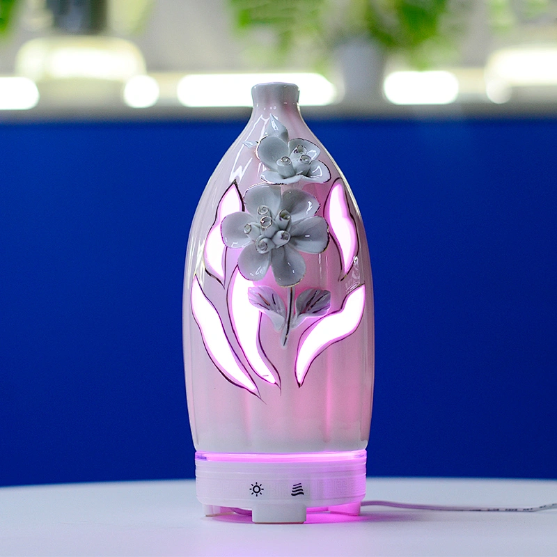 2020 New WIFI Oil Diffuser Diffuser  Ceramic Ultrasonic Humidifier 7 LED Colors