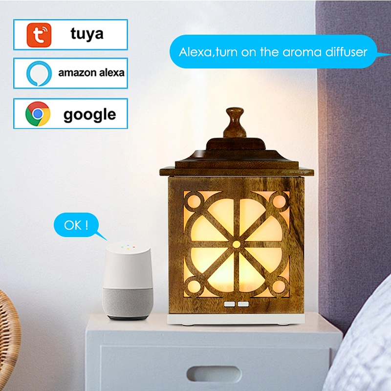 Wood Essential aroma diffuser Ultrasonic Diffusers Cool Mist Humidifier with led night light