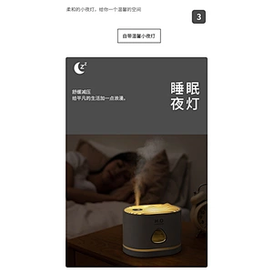New design big capacity 460ml hill shaped ultrasonic air humidifier with three colors rechargeable car humidifier