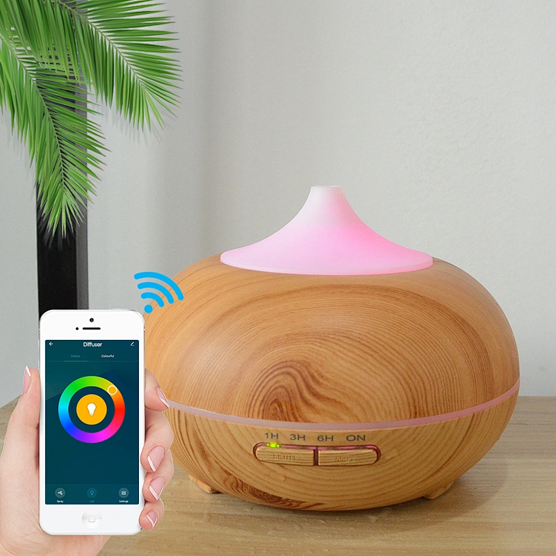 Wholesale home wood aroma diffuser 7 led light air humidifier ultrasonic essential oil aroma diffuser
