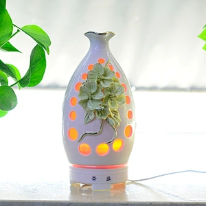 Home Ceramic Ultrasonic Aroma Diffuser With Led Light Essential Oil Fragrance Diffuser