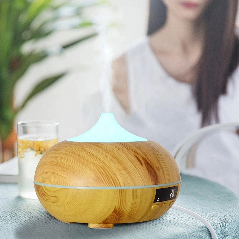 New Design Tuya Wifi  Temperature and Humidity Commercial aroma Ultrasonic Aroma Diffuser Essential Oil Diffuser With Clock