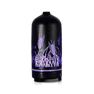 New carving vase air humidifier noiseless ultrasonic aroma humidifier night light with 7 LED colors